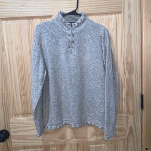 Woolrich Heather British tan 1/4 zip wool sweater size XL